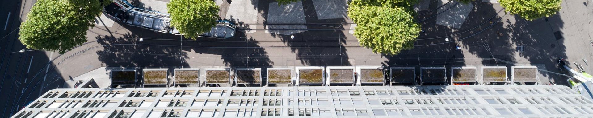 Bird's eye view of a small park. Symbolic image of market fragmentation since MiFID II.