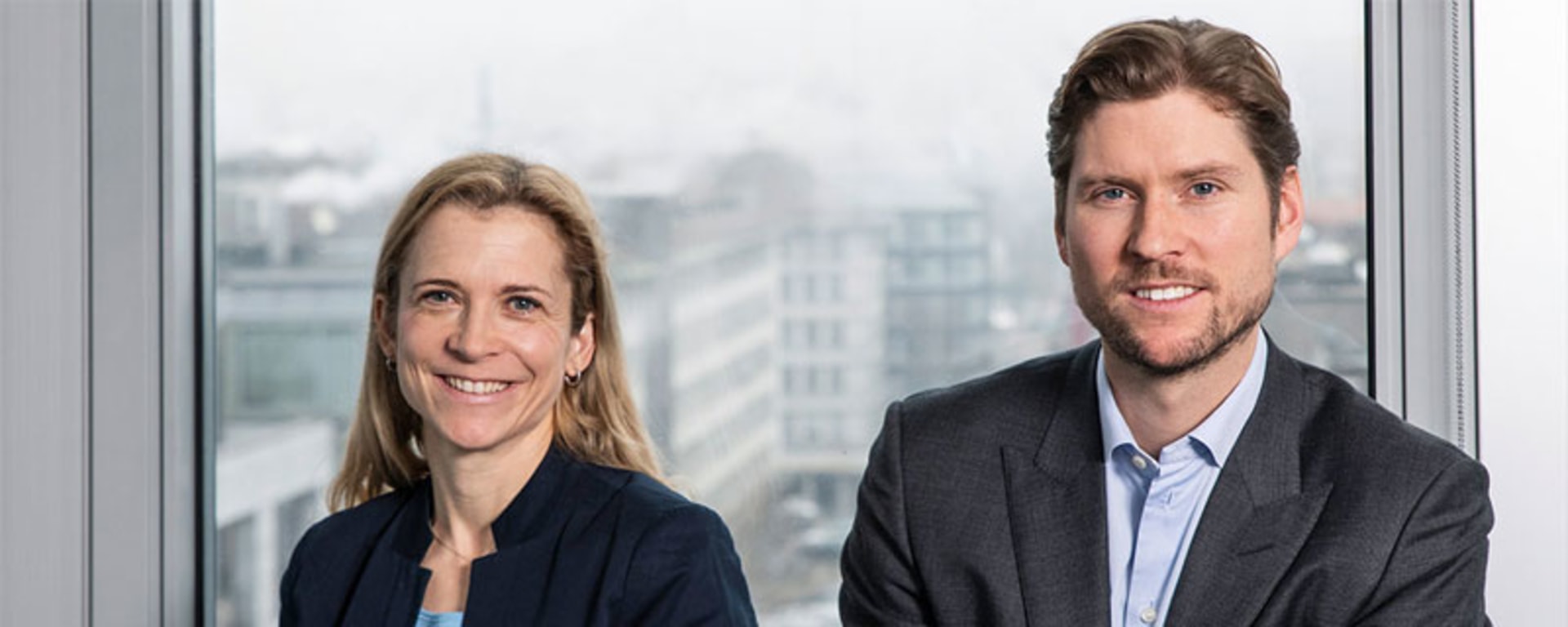 Maja Baumann und Björn Wettergren im Vontobel Hauptsitz in Zürich.