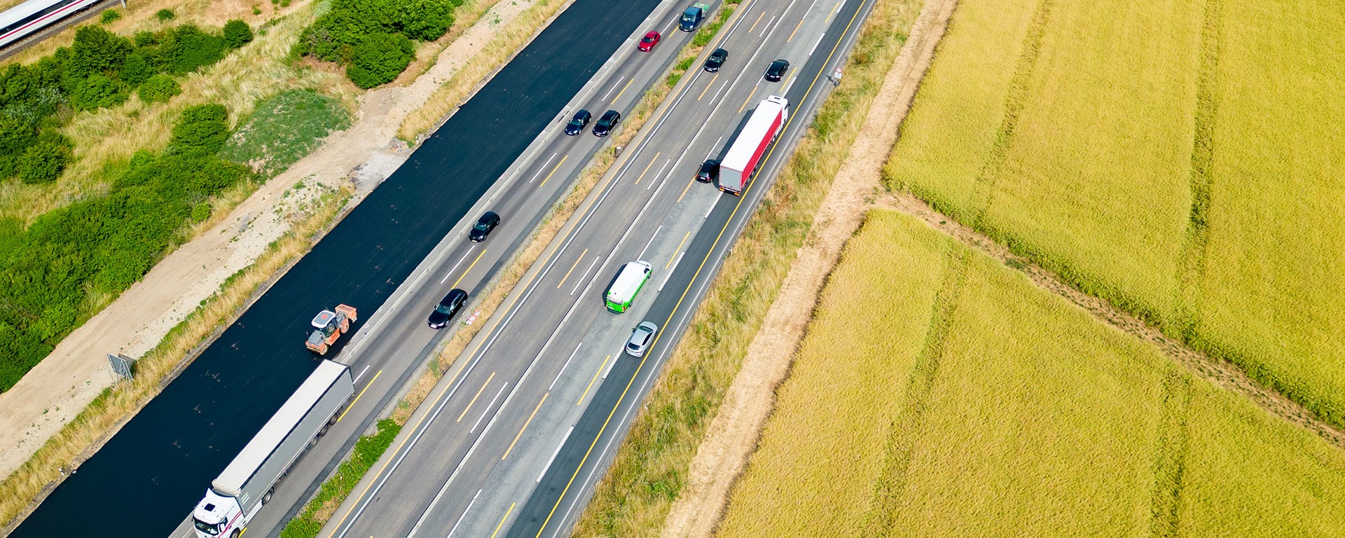 Highway and train
