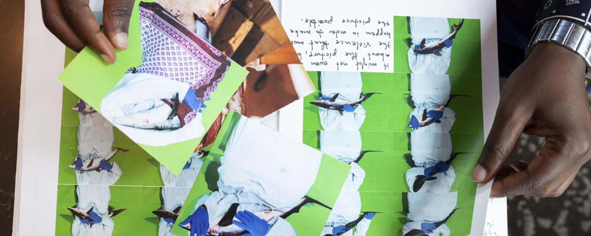 A collage of different pictures in a notebook - A work of art by Kelvin Haizel