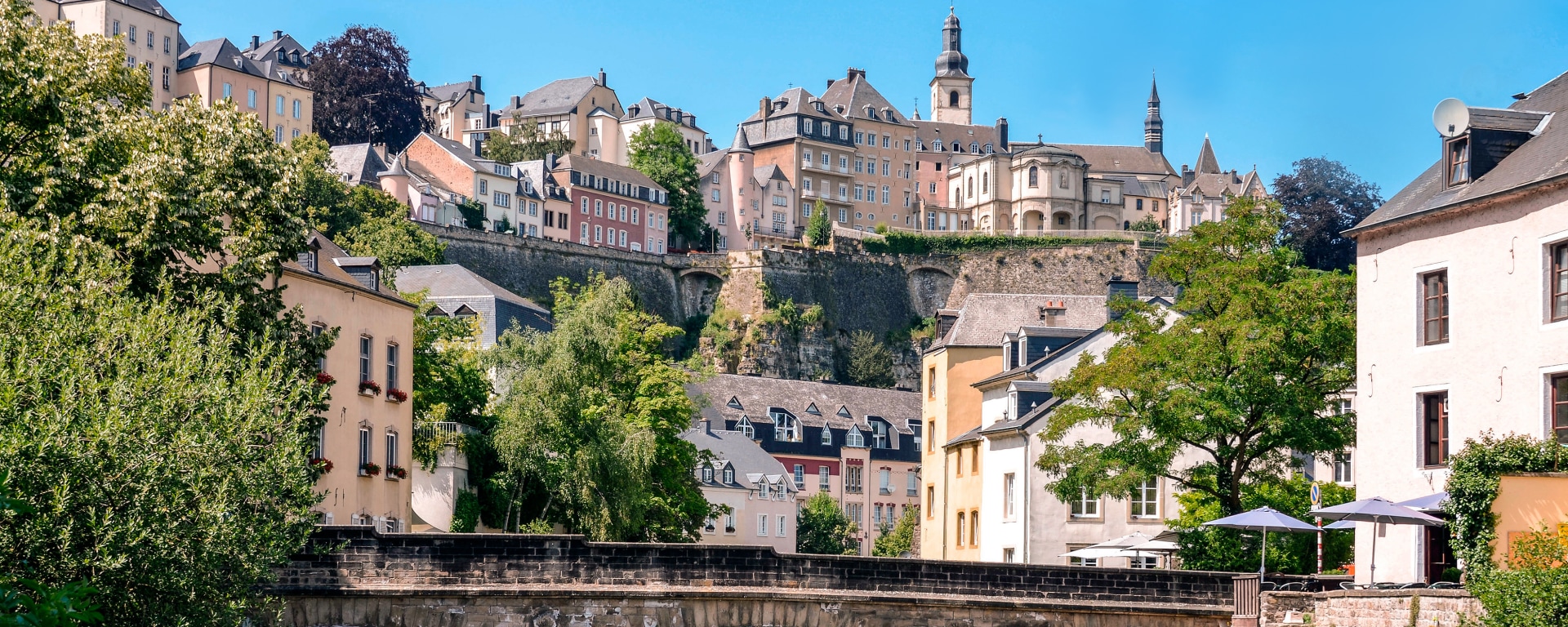 Il tranquillo centro della città di Lussemburgo