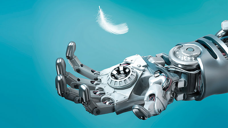 Investment ideas at Vontobel - Robot hand that catches a feather