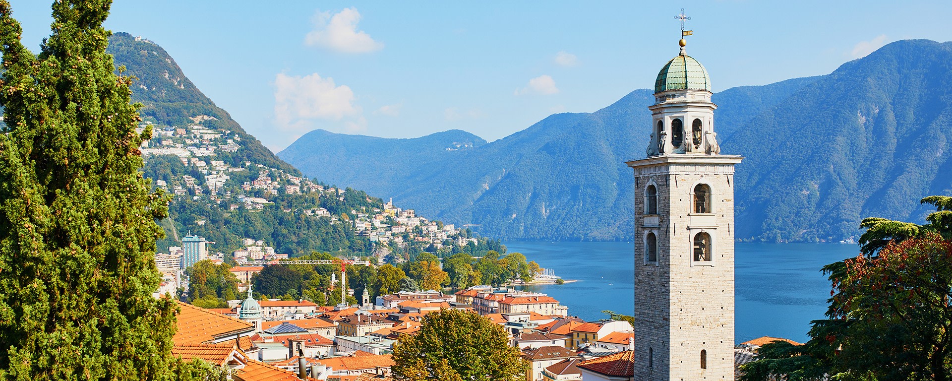 Vontobel in Lugano - View over the city of Lugano