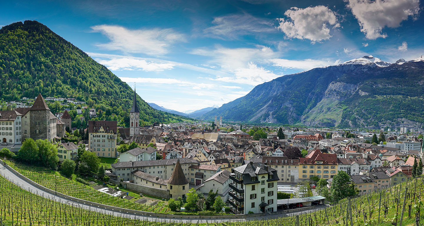 Vontobel in Chur - View over the city of Chur