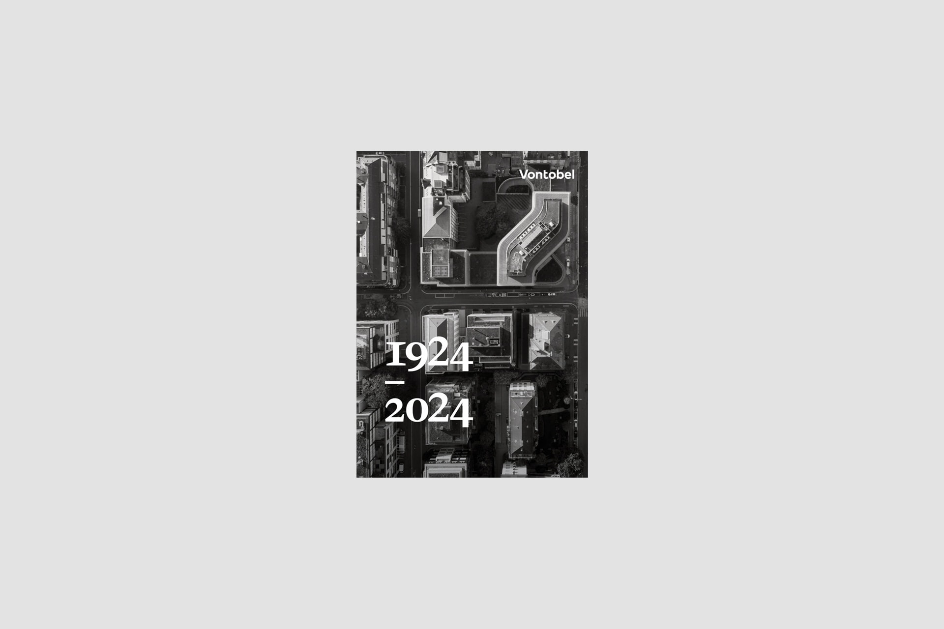 A cover image of the document “The History of Vontobel: From 1924 to 2024”.