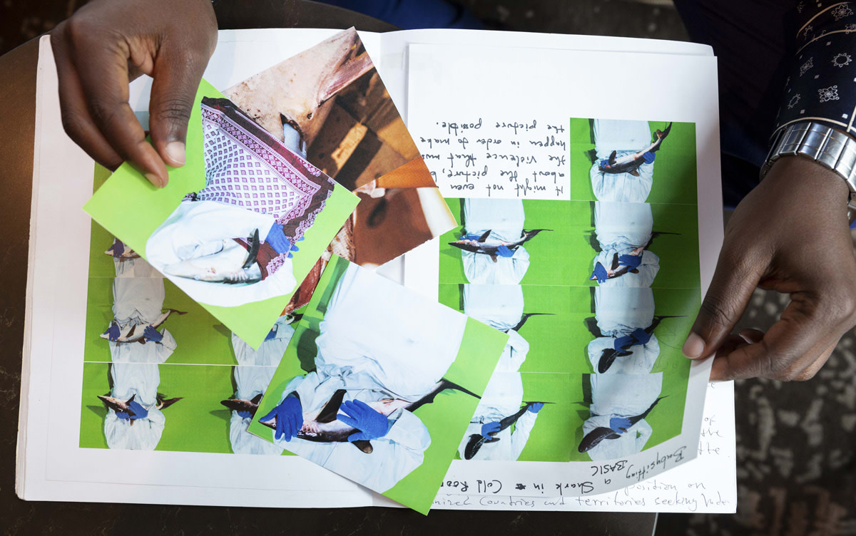 A collage of different pictures in a notebook - A work of art by Kelvin Haizel