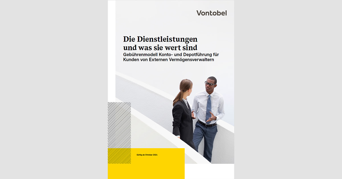 Preisbroschüre "EAM Custody Fees" in Sprache Deutsch.