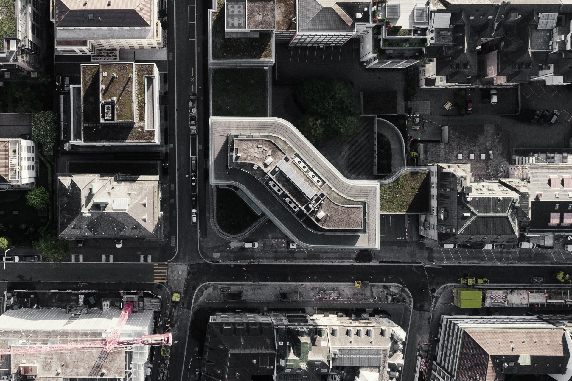 A bird's eye view of the Vontobel headquarters in Zurich.