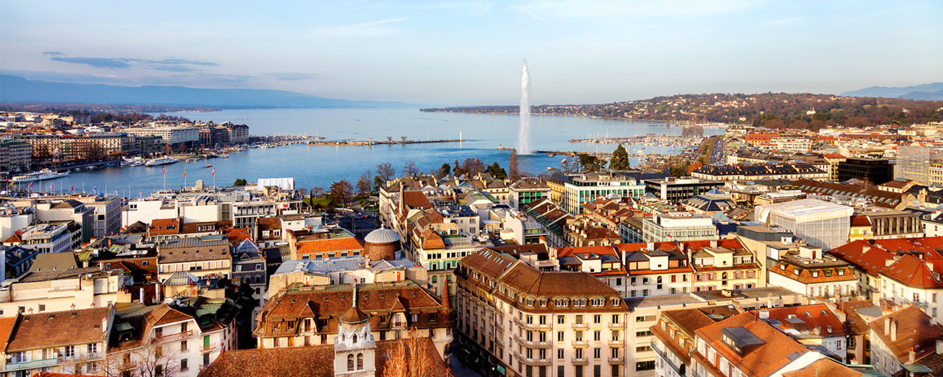 Vontobel in Geneva - view of the city and the lake