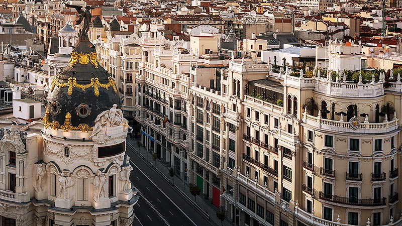 Vontobel in Madrid - View over the rooftops of Madrid