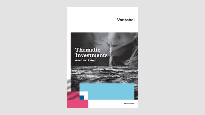 Brochure on thematic investments at Vontobel - Girl drinking seawater from a straw